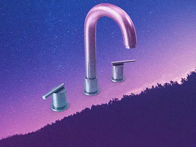 Wash my hands with night 80s chillout collage colorful cyberpunk digital art future funk futurewave futuristic neon