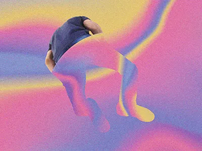 A man drunk on sweet drinks 80s chillout collage colorful cyberpunk digital art future funk futurewave futuristic graphic design