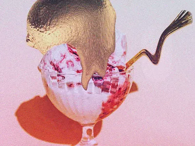 melting point of a golden lemon 80s chillout collage colorful cyberpunk digital art future funk futurewave futuristic graphic design