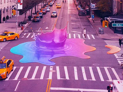 Colorful pollution 80s chillout collage colorful cyberpunk digital art future funk futurewave futuristic neon