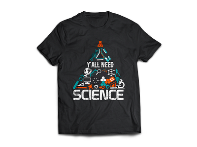 Y'all Ned Science - Typography Graphic Tshirt Design by zidannkh 2020 design illustration illustrator modern science sketch t shirt tshirt typography unique