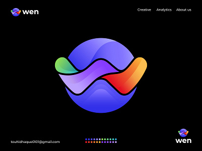 wen 3d abcdefghij abstract app icon brand identity branding colorful logo creative ecommerce gradient w graphic design klmnopqrstuvwxyz logo modern monogram professional software logo vector visual identity w