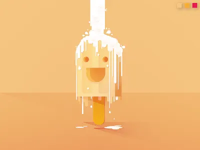 Colorstrations: Creamsicle blends color colorscheme colorstrations creamsicle gradients illustration milky orange shapes smile summertime texture tomato yum