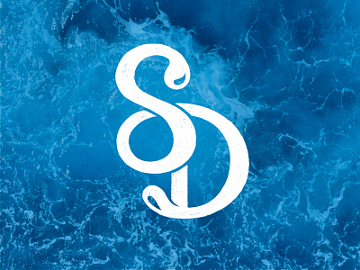 SD Monogram hand drawn type handlettering lettering monogram procreate san diego sd