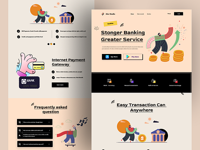 Online banking landing page design home page landing landing page landingpage web web page webdesign website website design