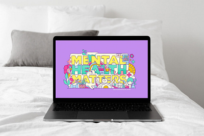 Mental Health Matters design illustration illustration art illustrator lettering lettering art mental health mental health awareness mental health illustration mental wellness passionproject smallbusiness