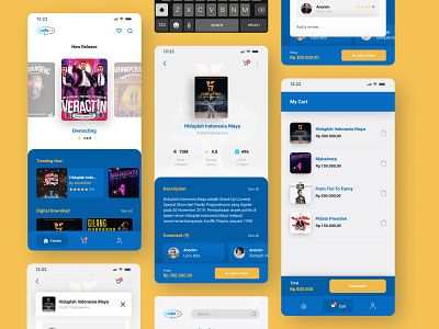 Comika.id - Concept Mobile App app branding clean ui design figma homepage mobile app mobile ui prototype ui ux