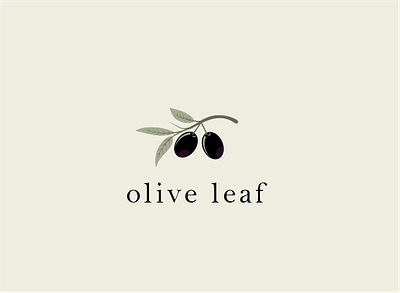 olive leaf branding design graphic design illustrator logo logo design minimalist modern logo photoshop