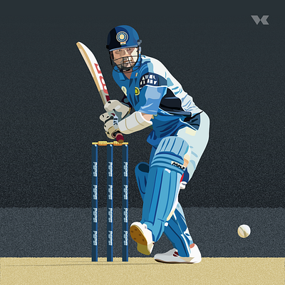 Sachin Tendulkar art bat batting cricket cricket ball cricket bat design illustration illustration art illustration design illustrator portrait sachin sachin tendulkar world cup