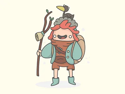 Rowan (AFK Arena) afk arena cute cute art design face fanart flat happy illustration kawaii rowan smile vector