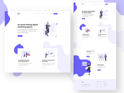 Marketing Agency Landing Page behance clean ui design designinpiration dribble illustraion landingpage marker marketing marketing campaign mininal ui uidesign userinterface ux uxdesign webdesign