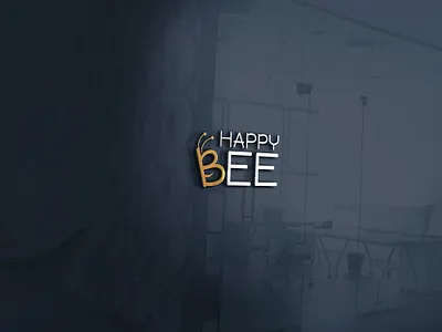 Happy Bee bee brandidentity contextual creativelogo design distinct distinctive fiverr freelancer freelancer logo graphicdesign happy logo logoexcellent minimal minimalist text typography