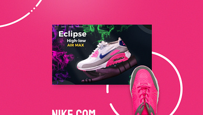 Eclipse High - low creative design footwear graphic design layoutdesign nike air max sport uidesign