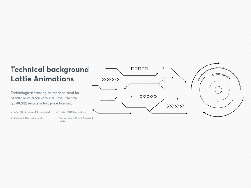 Technical background - Lottie Animation animated animation background hud lottie lottiefiles technical drawing