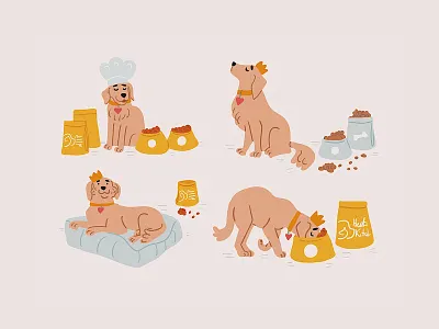 Dogs characters adobe illustrator blog cover blog illustration character character design children book illustration cute dog dog illustration food illustration illustrator kids illustration picture book taty vovchek vector