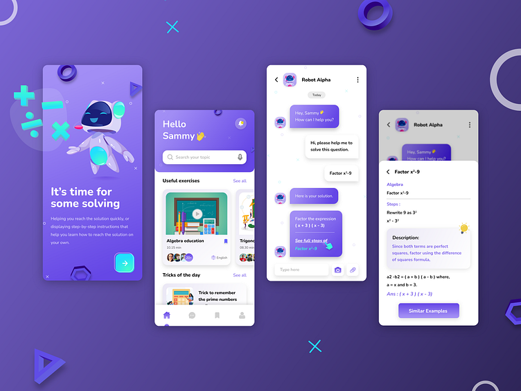 AI Math Assistant App by CMARIX on Dribbble