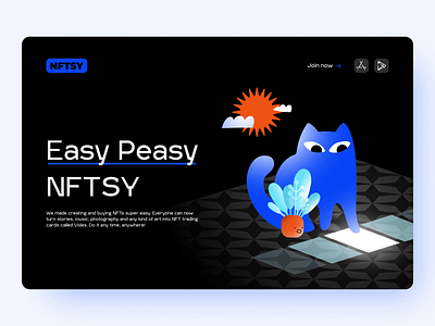 Landing NFTSY animation branding design desire agency graphic design hero hero page identity illustration landing landing page logo motion motion graphics nft nfts site web website