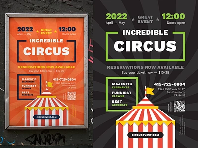 Circus Event Poster Template carnival circus event fair flyer invitation poster promotion show template tent