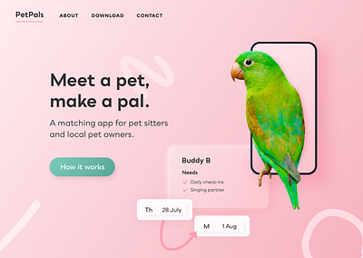 PetPals | Marketing Website design minimal ui ui ux ui design ux ux design web web design