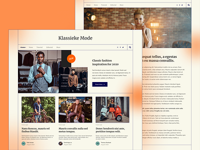 Blog Exploration - Klassieke Mode blog blog ui clean grid retro ui uidesign uidesigner uiux uiuxdesign userinterface webdesign webdesigner