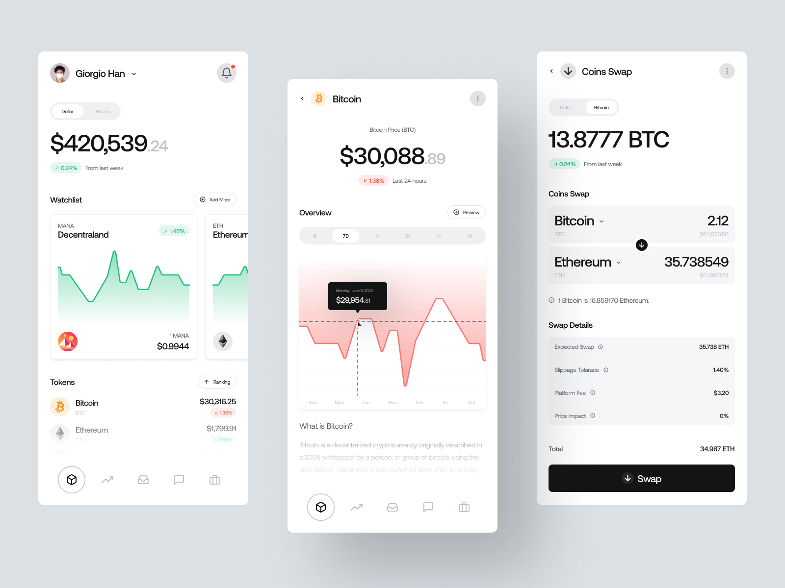 Cryptopia · Crypto Swap App by Satria Nayottama on Dribbble