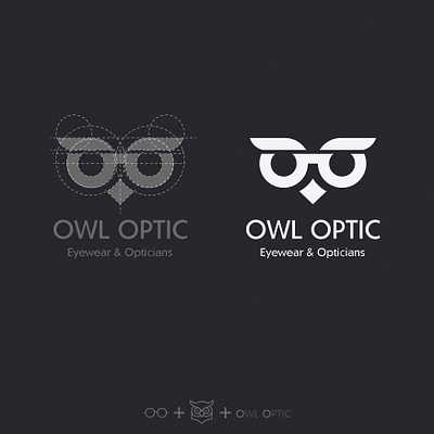 Owl Optic Logo design branding creative eyeglasses eyewear glasses graphicdesign identity logo logodesign optic optical opticians owl specs