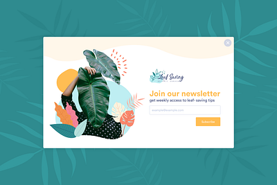 garden newsletter modal design design challenge graphic design landing login modal signup subscribe subscription ui ui design uiux