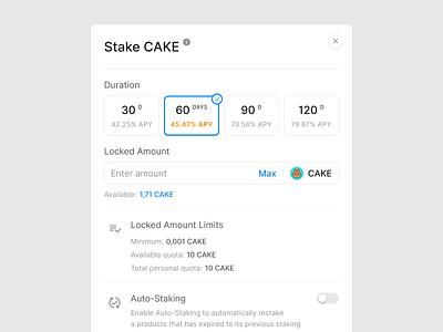 Crypto Staking Form (Light & Dark) crypto design system figma form input inputs stake staking text field ui ui kit ux