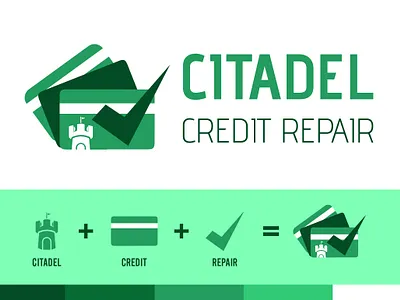 Citadel Credit Repair - Logo design brand identity citadel logo credit logo financial logo logo design concept minimalist minimalist design minimalist logo minimalist logo design money logo repair logo