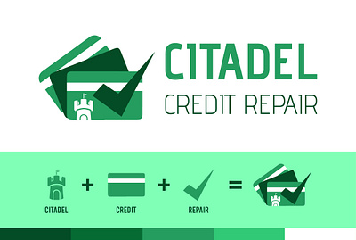 Citadel Credit Repair - Logo design brand identity citadel logo credit logo financial logo logo design concept minimalist minimalist design minimalist logo minimalist logo design money logo repair logo