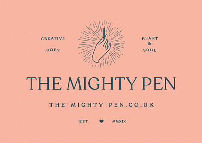 The Mighty Pen copywriting graham pilling hand logo logo design magic mighty