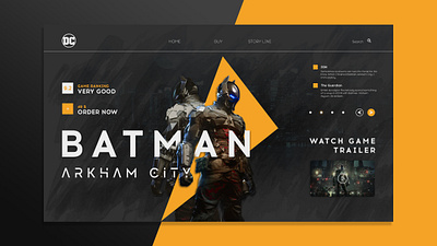 Batman UI Design animation art batman design flat graphic design illustration ui ux vector web