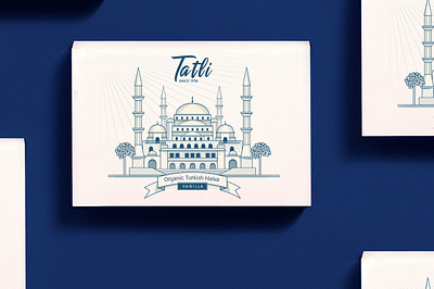 Palace Illustration - Concept Packaging architecture buildign design halva house illustration line art palace postcard turkish vector vintage