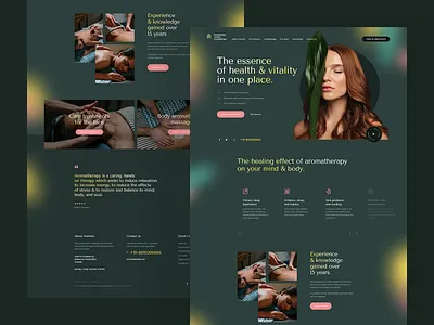 HerbalScape Institute Aromatherapy 💆♀️ aromatherapy beauty design illustrations landingpage massage minimalist onepage poland spa theme ui ux web web design webdesign webdesigner website wellness wordpress