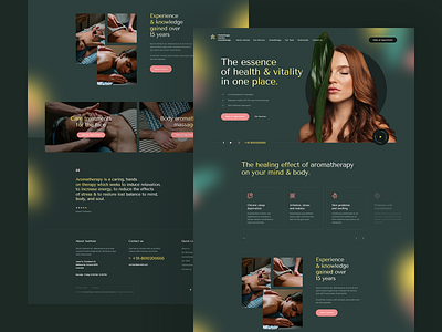 HerbalScape Institute Aromatherapy 💆‍♀️ aromatherapy beauty design illustrations landingpage massage minimalist onepage poland spa theme ui ux web web design webdesign webdesigner website wellness wordpress