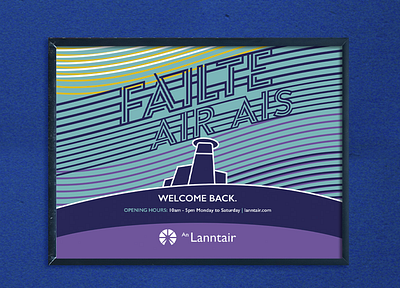 An Lanntair Reopening Poster arts building celtic covid gaelic graphics design keyline language outdoor outline poster relaunch scotland scottish skyline thick lines typographic typography waves wavy lines