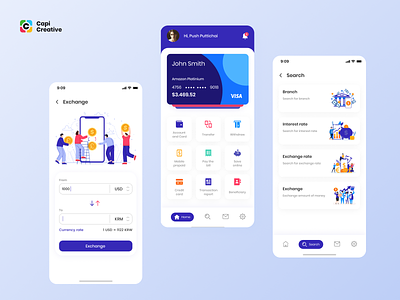AiriBank - Banking, Finance App UI Kit banking button e-wallet experience finance mobile app mobile interface money transaction ui kit uiux user interface