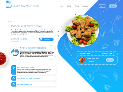 Fast food restaurant concept web