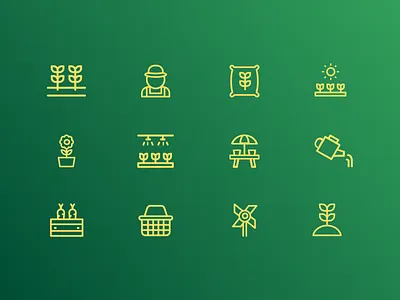 Green Beats ~ Brand Identity & Web Design brand icons brand system icon icon design icon set plant app