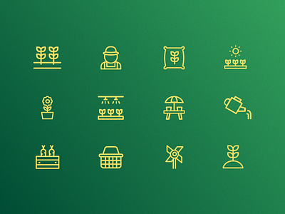 Green Beats ~ Brand Identity & Web Design brand icons brand system icon icon design icon set plant app