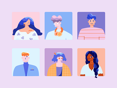 The Team branding character character design clean girl hr humans illustration illustration agency illustrator moyo office team teammate teamwork