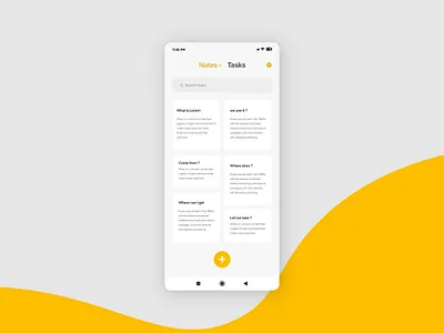 Android Mobile Notes App Ui animation branding icon illustration logo minimal typography ui ux vector web