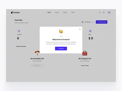 Onboarding - Invooce business dashboard dashboard design dashboard ui invoice invoicing invoicing app onboarding onboarding design onboarding screens online invoice product product design product ui saas web app