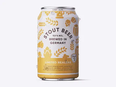 Beer Can German Stout beer beer can beer label brewery can creative creativity design designer label label design labeldesign modern typography