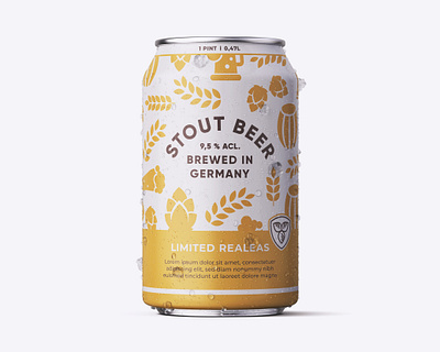 Beer Can German Stout beer beer can beer label brewery can creative creativity design designer label label design labeldesign modern typography