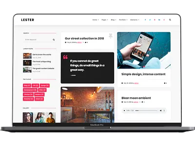 Lester - Creative Portfolio WordPress Theme animation blog creative design envato javascript themeforest tweenmax ux wordpress