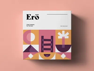 Ero Cake Co - Packaging abstract box brand design brand identity branding design illustration kuwait logo packaging pattern typography vector