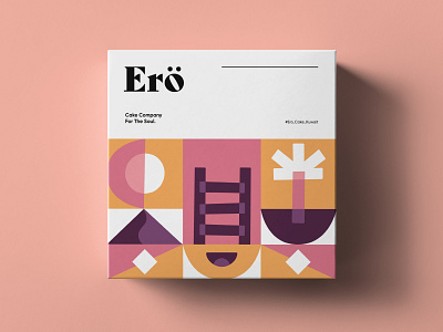 Ero Cake Co - Packaging abstract box brand design brand identity branding design illustration kuwait logo packaging pattern typography vector