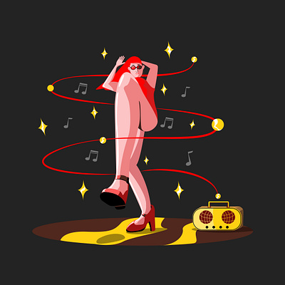 Hello red night. artwork character design digitalarts drawing freelance illustrator illustration vector