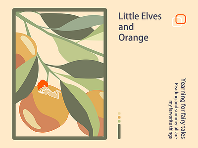 Little elves and Orange illustration